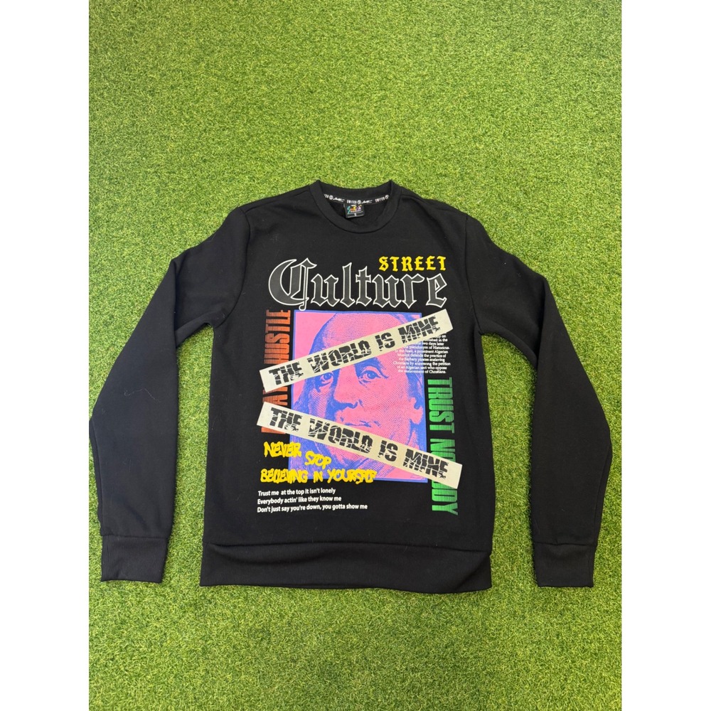 Switch Remarkable Street Culture Graphic Sweatshirt Black Ben Franklin Small